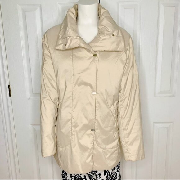 YOUR SIXTH SENSE German winter neutral cream jacket women size 8 - Picture 3 of 13